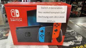 Ankauf Switch 2.Generation Neu sealed komplett OVP Rechnung vom 28.3.2024 255Euro #switch #switchkonsole #nintendo #nintendoswitch #nintendogaming #nintendoworld #retrogamescollection #retrogameshop #retrogamescollector #retrogamestore #powergames